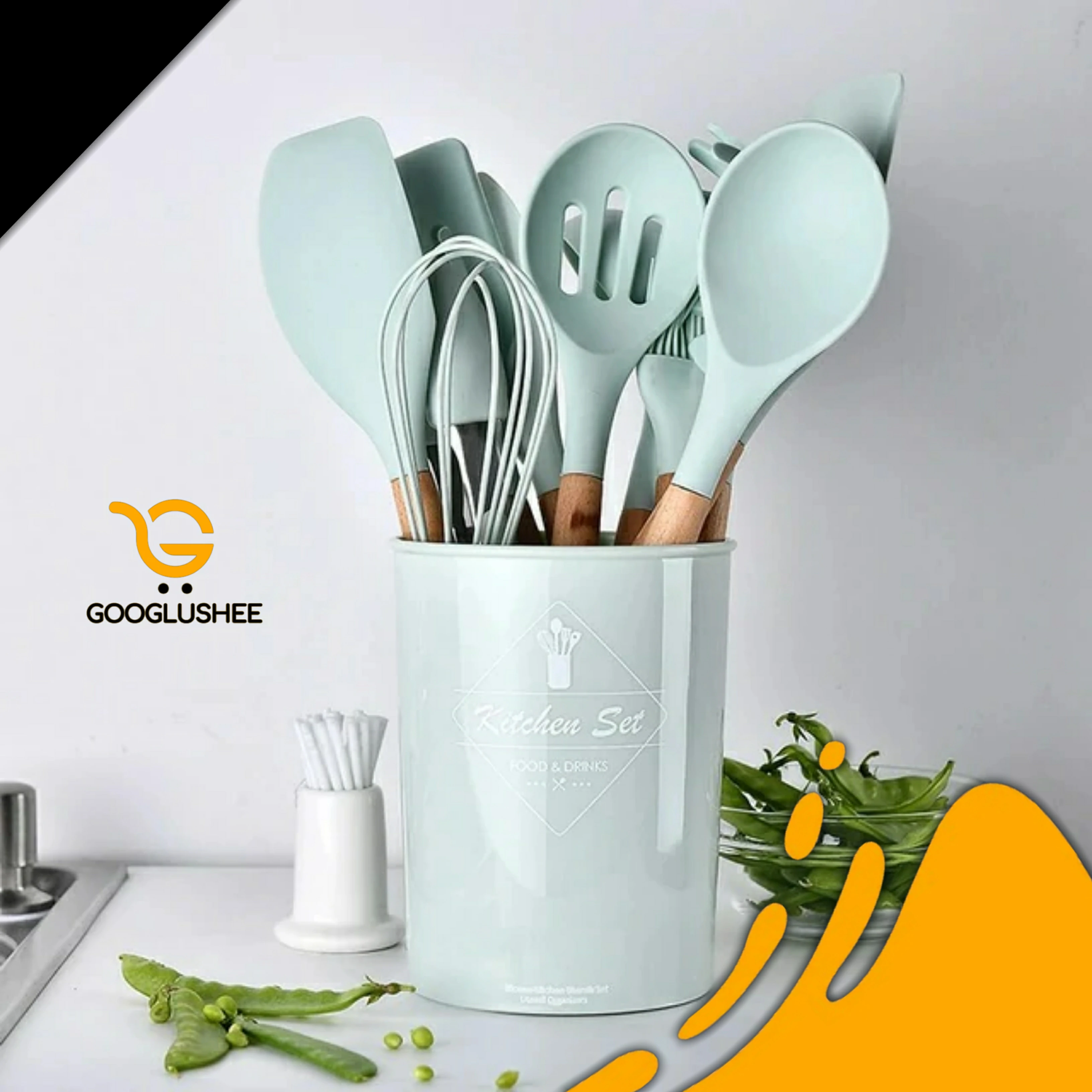 12pcs Silicone Utensils Cookware Set - Save #880{PKR} Upto 24hrs ⭐⭐⭐⭐⭐