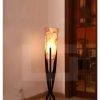 Wooden Industrial Modern Floor Lamp Standing 55" Tall Linen Cone Shade for Living Room Reading House Bedroom Home Office