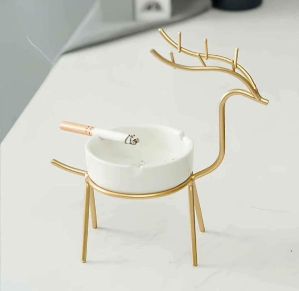 Deer Shape Ashtry | Fancy Ashtry Deer Shape | Decoration Piece Deer Shape Ashtry Brass Metarial